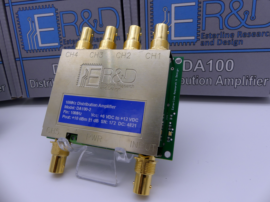 DA100-3 Low Noise 5 Channel 5 MHz Distribution Amp. w/ BNC Connectors